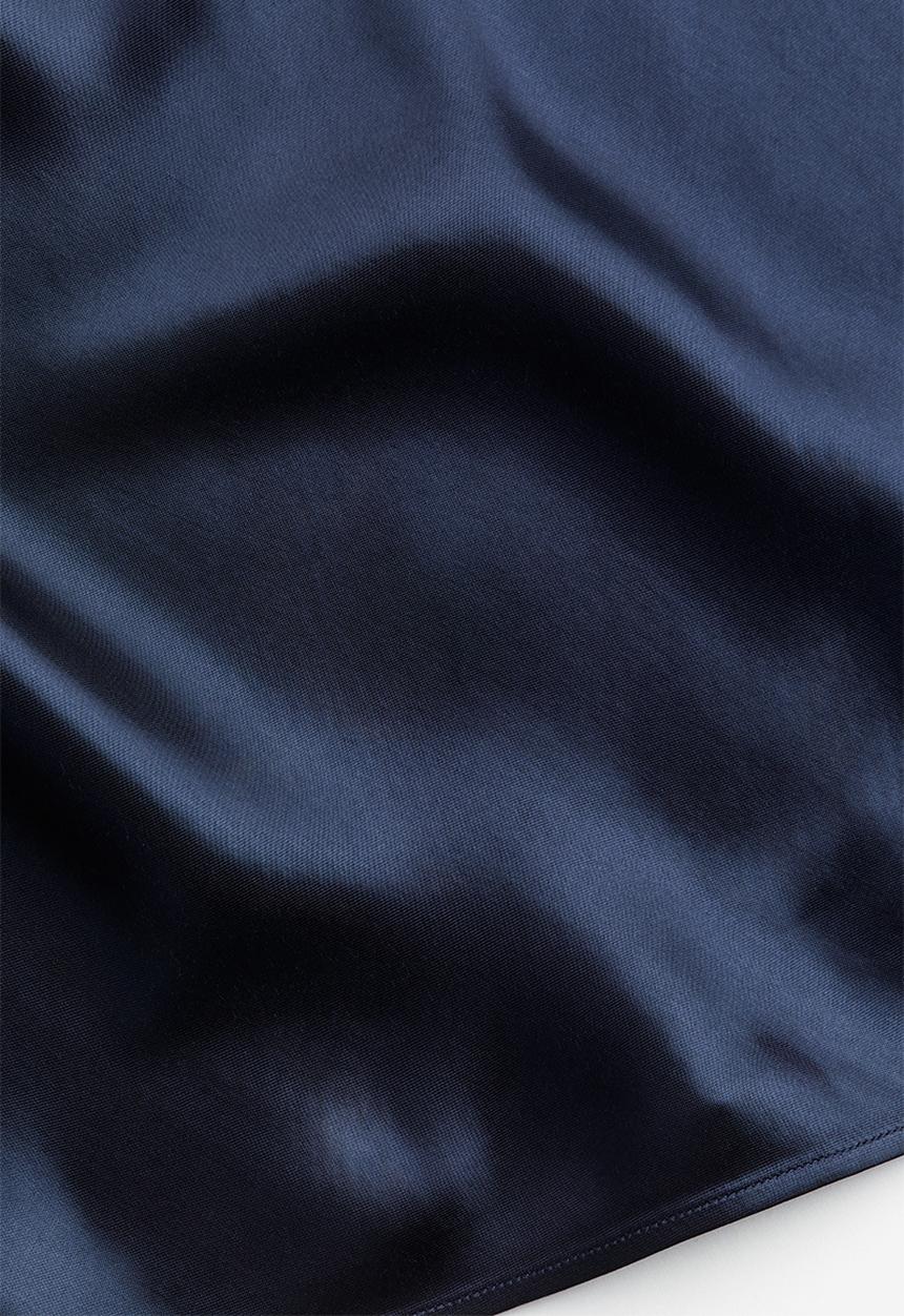 H&M - Satin maxi skirt - dark blue