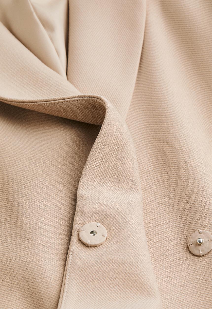 H&M - Double-breasted coat - beige