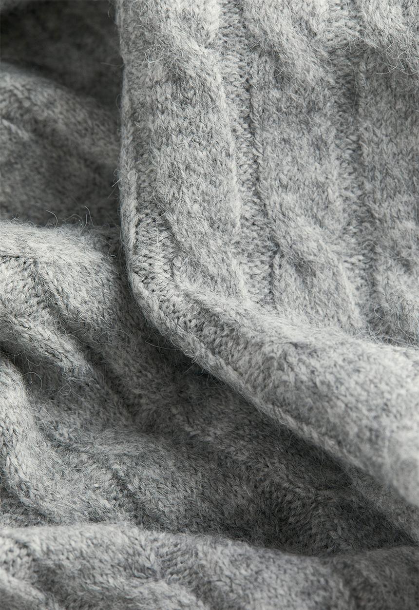 H&M - Cable-knit trousers - grey marl