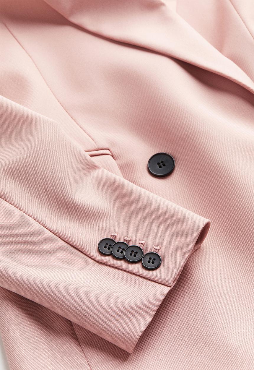 H&M - Double-breasted blazer - light pink
