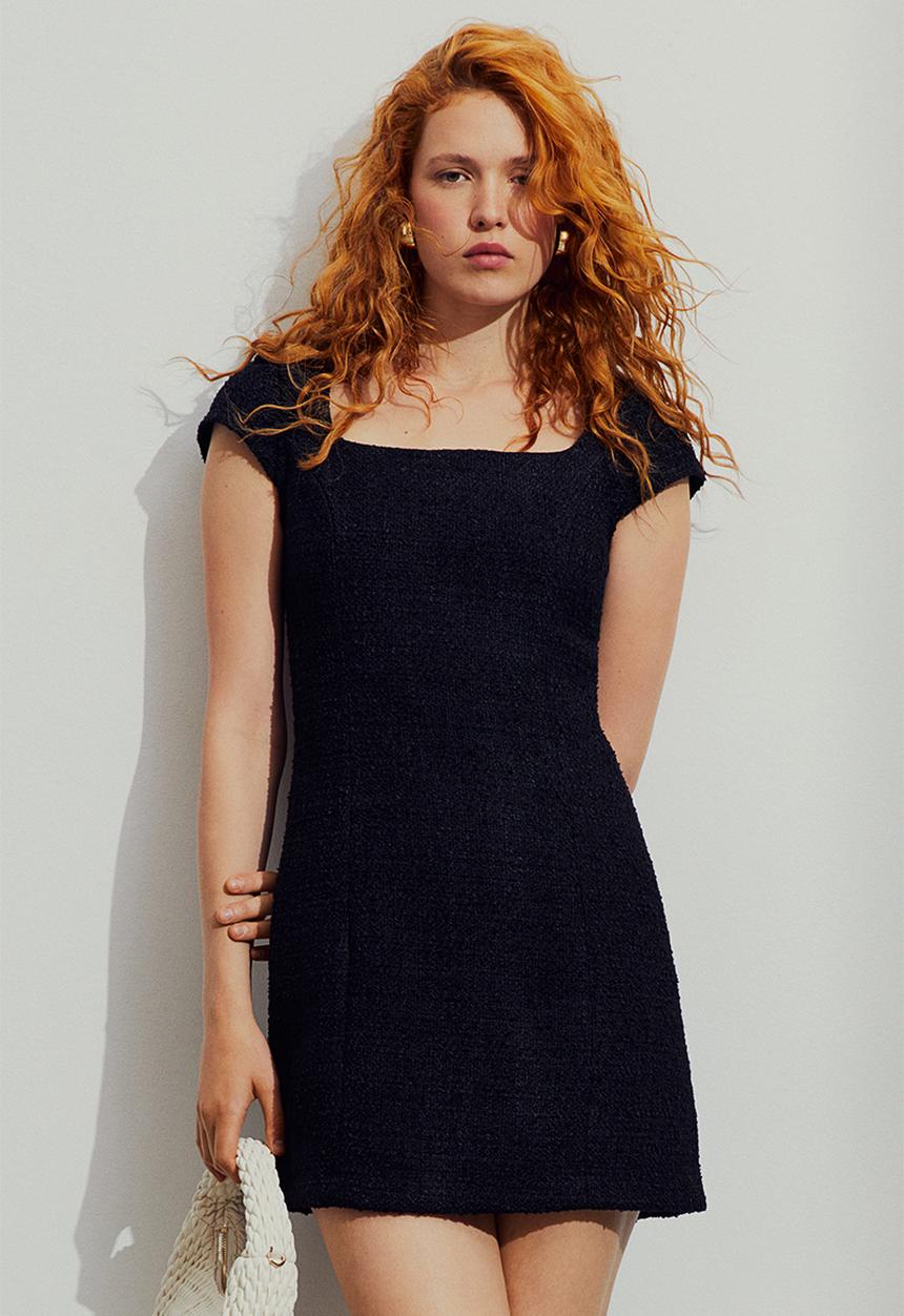 H&M - Bouclé dress - black