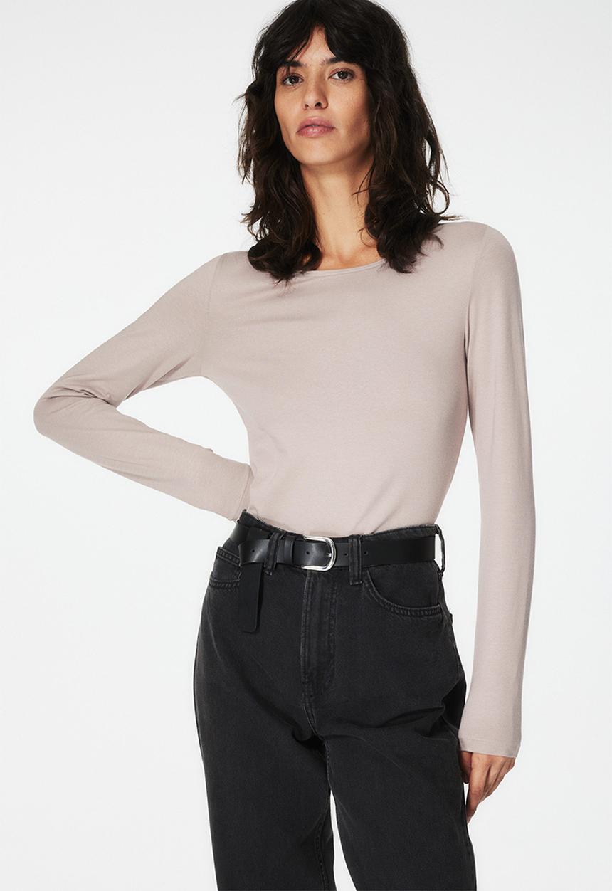 H&M - Long-sleeved jersey top - greige