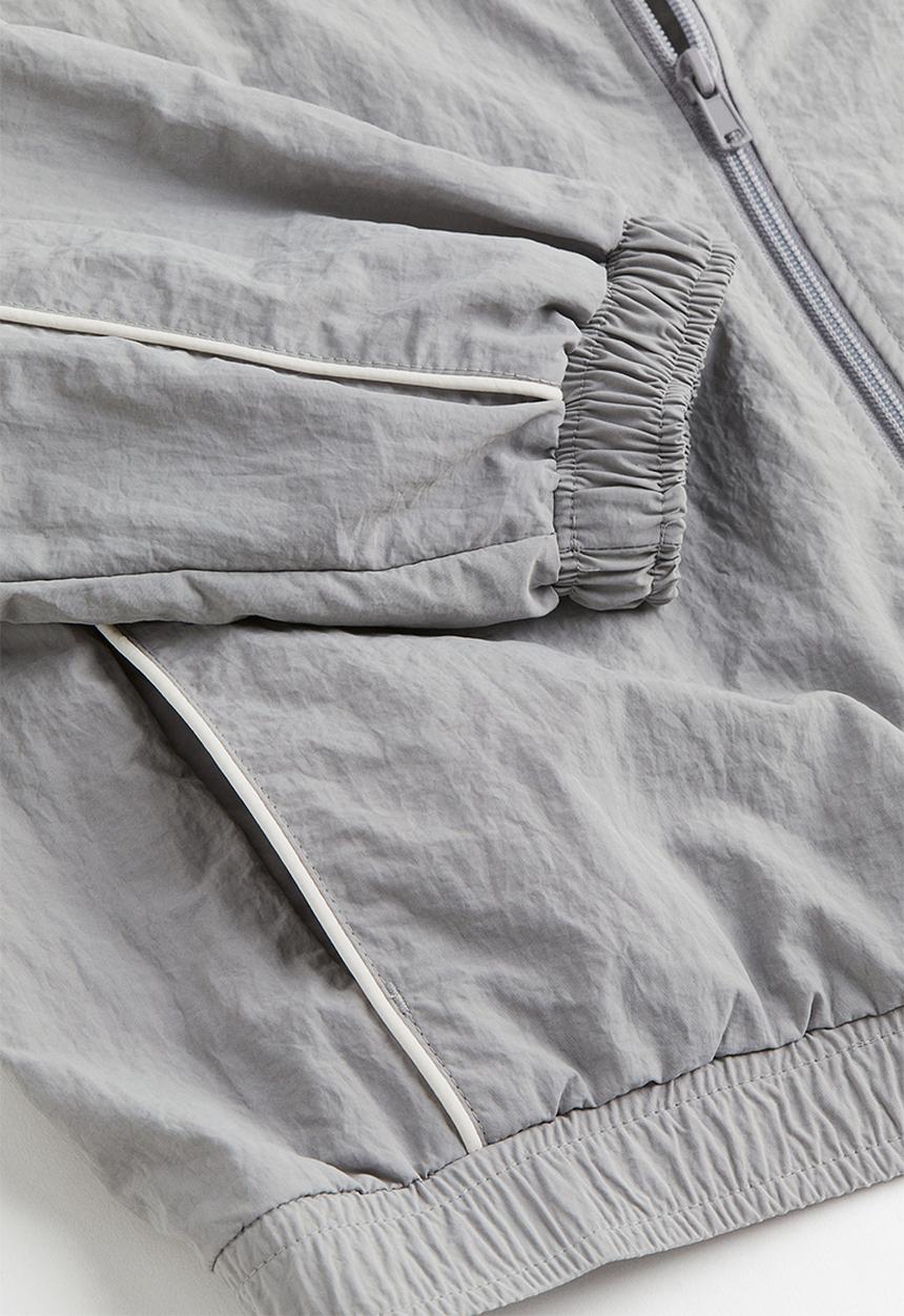 H&M - Nylon windbreaker - light grey