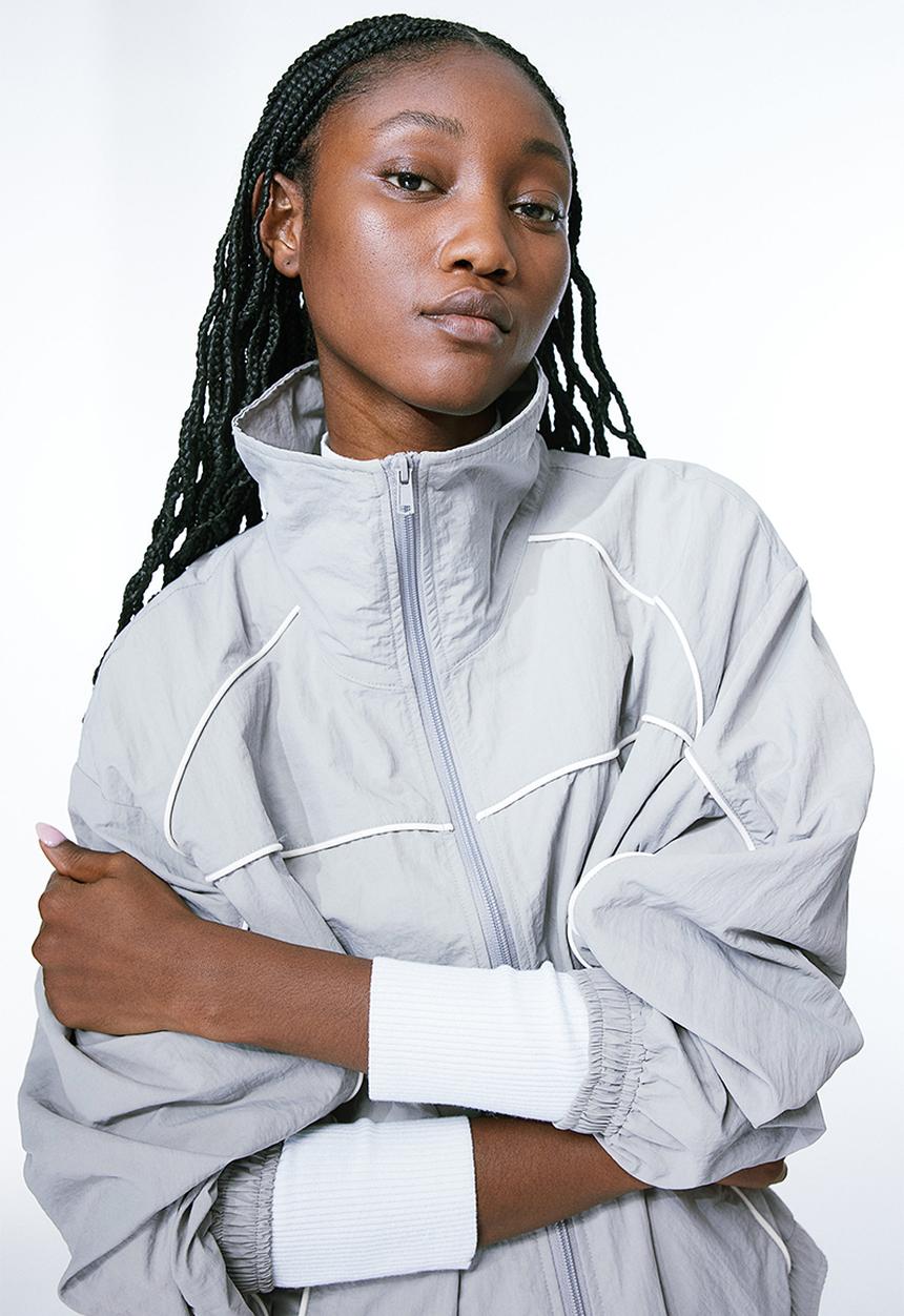 H&M - Nylon windbreaker - light grey