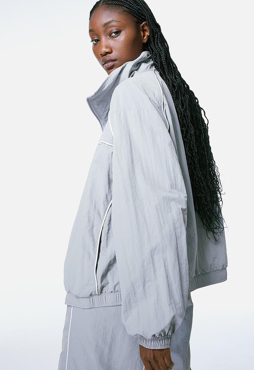 H&M - Nylon windbreaker - light grey