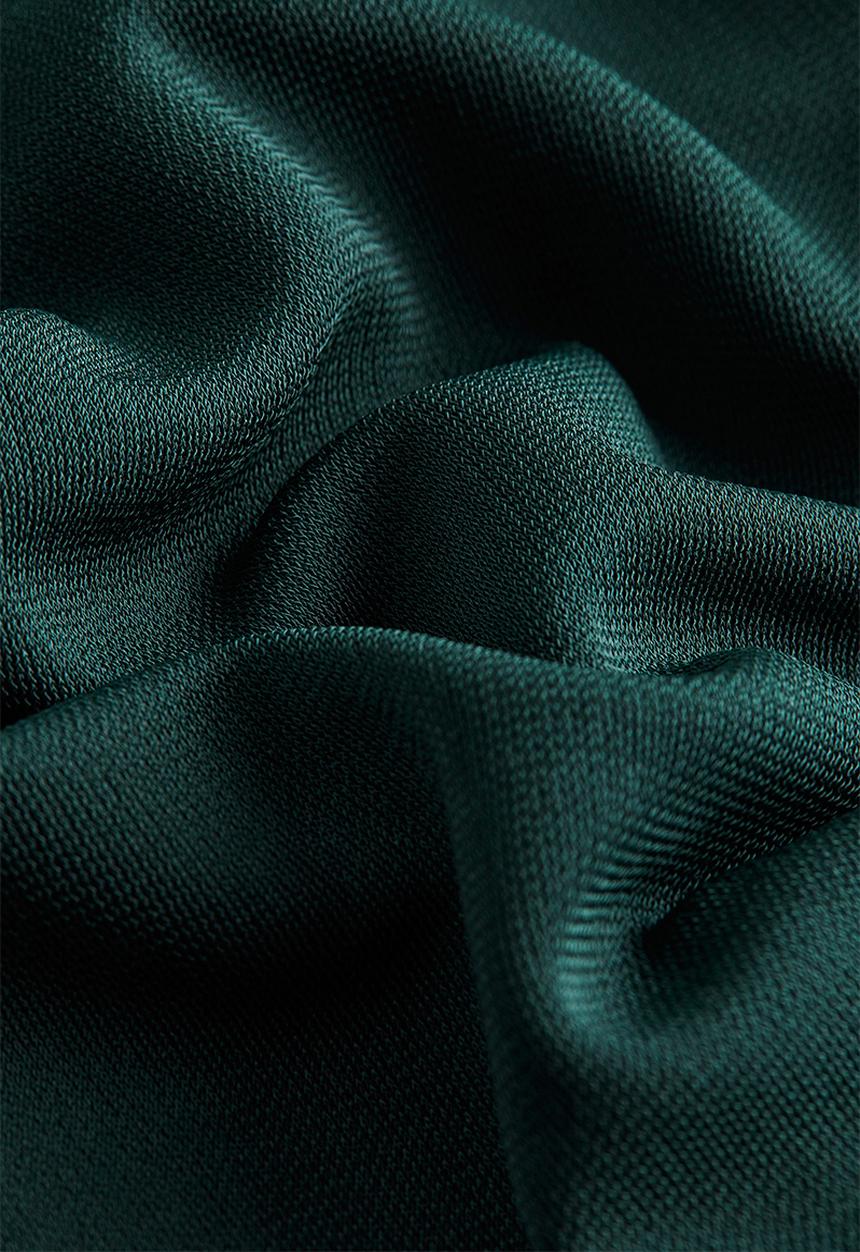 H&M - Off-the-shoulder jersey dress - dark green