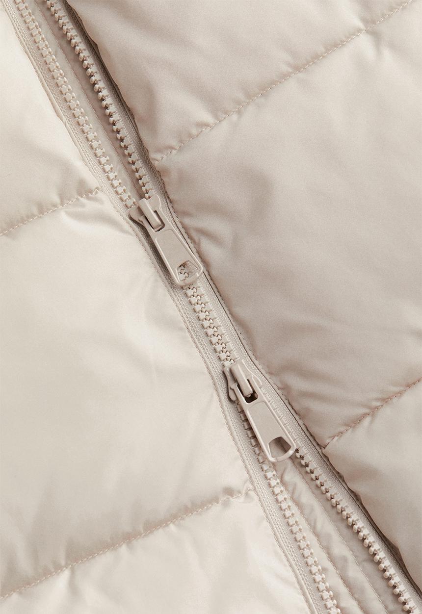 H&M - Hooded puffer gilet - light beige