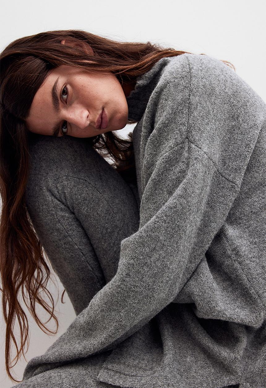 H&M - Fine-knit leggings - grey