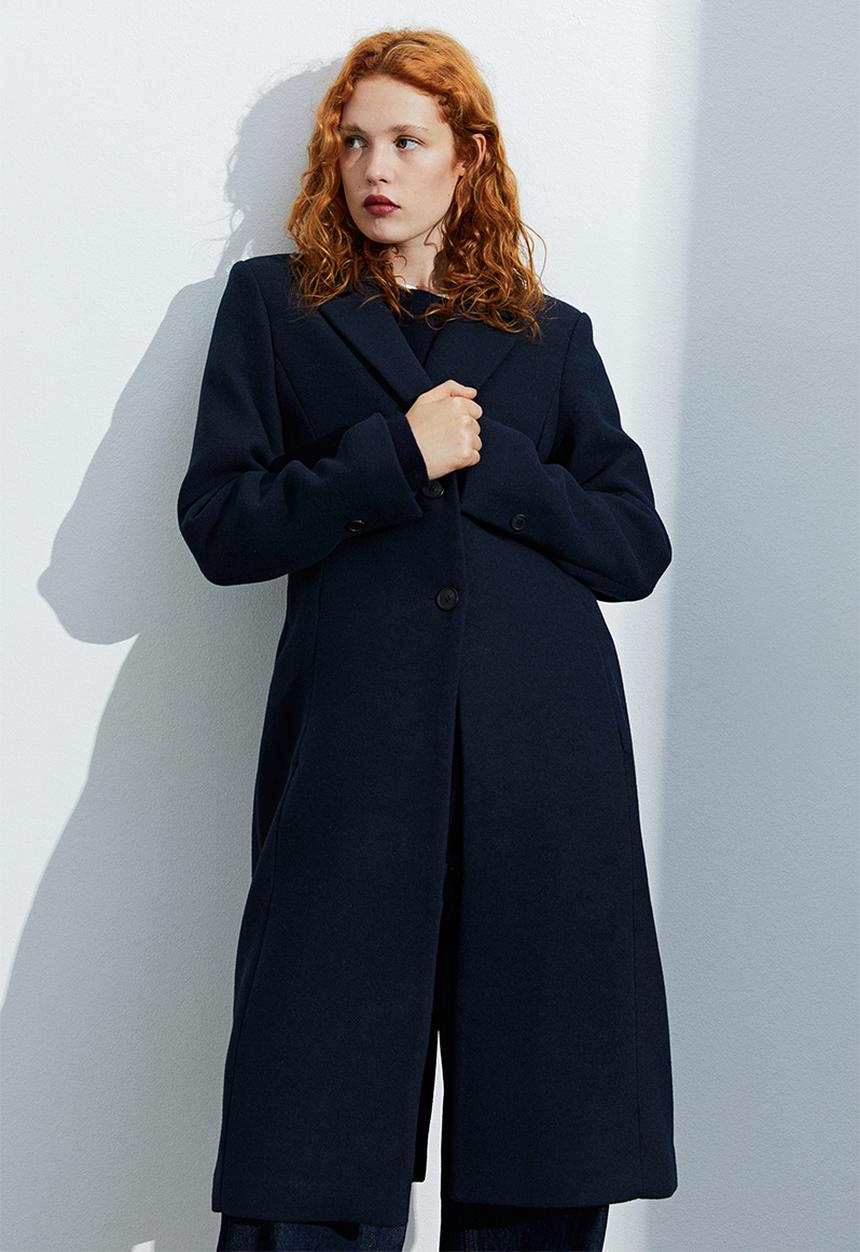 H&M - Single-breasted coat - navy blue