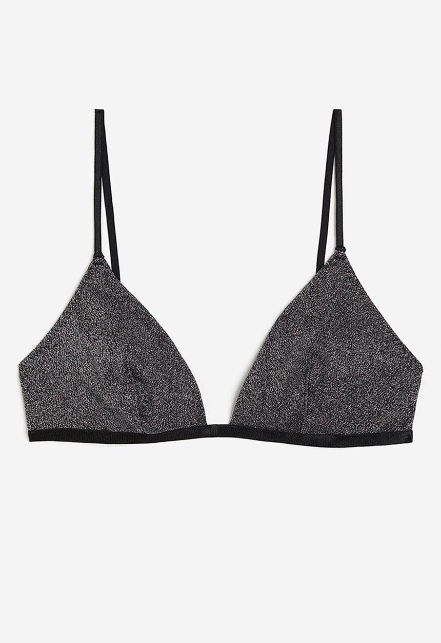H&M - Soft bra - black & glittery