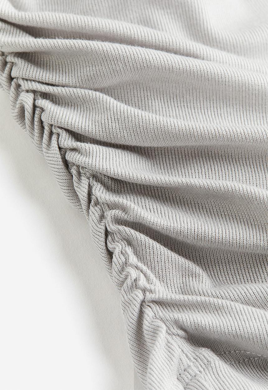 H&M - Gathered jersey top - light grey