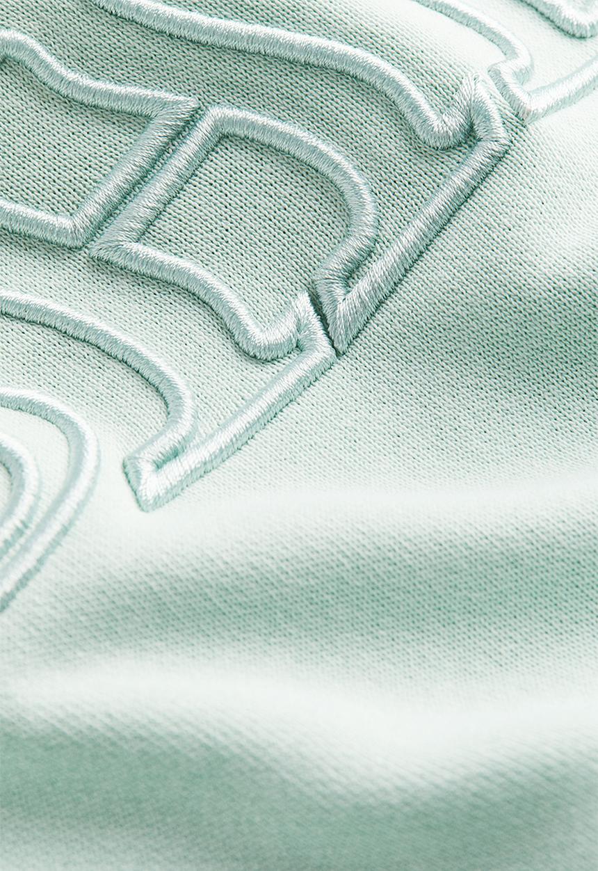 H&M - Embroidered sweatshirt - mint green shine