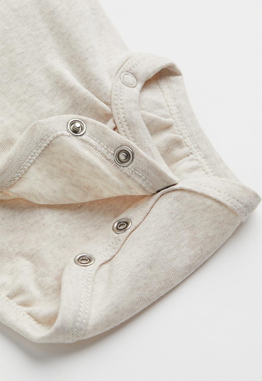 H&M - 5-pack wrapover bodysuits - beige,white