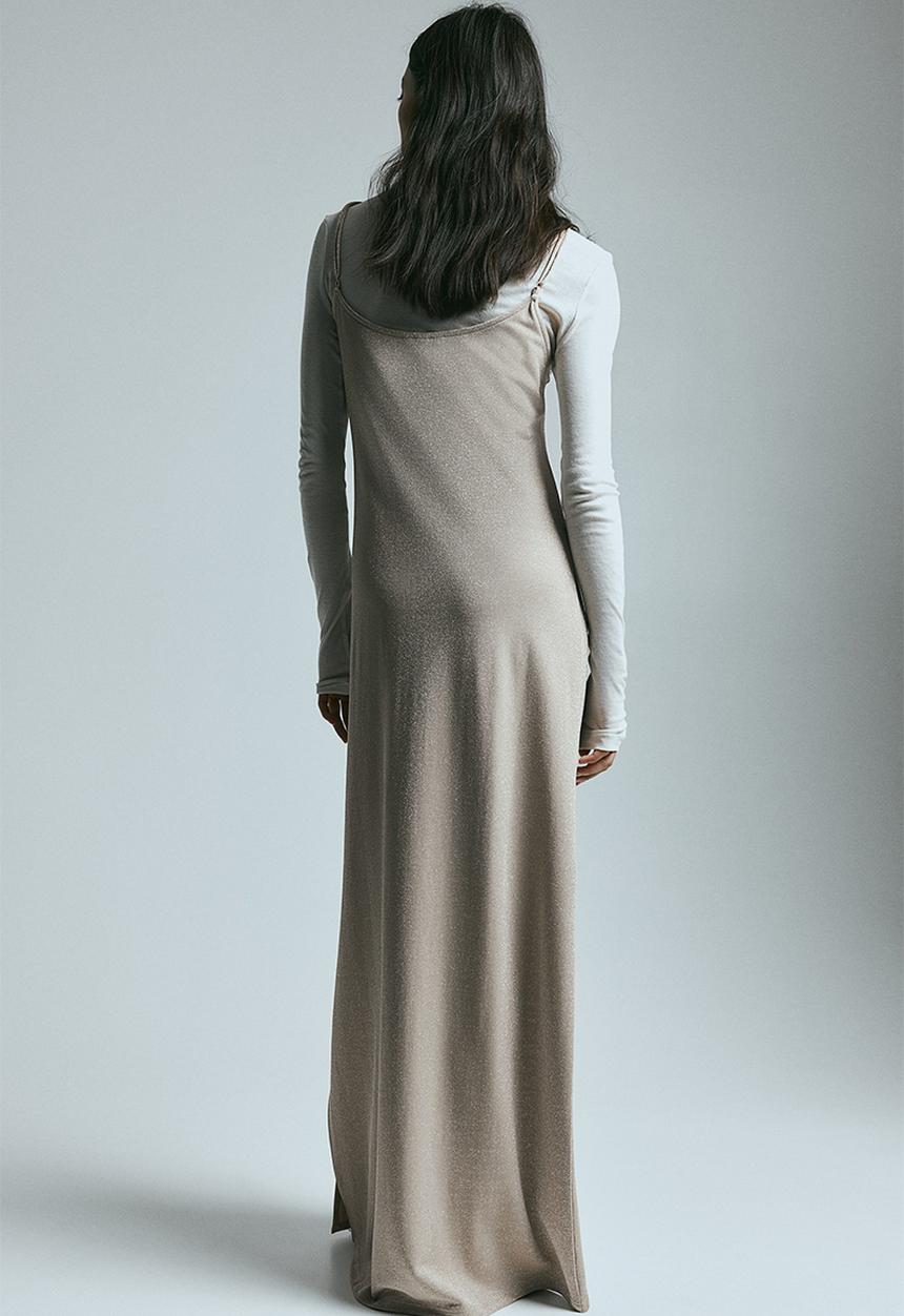 H&M - Shimmering bodycon dress - beige