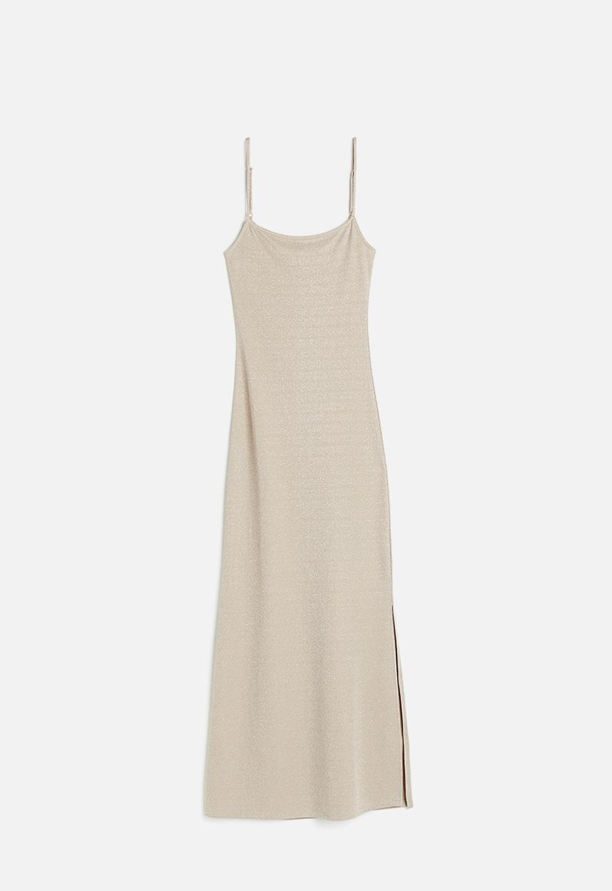 H&M - Shimmering bodycon dress - beige