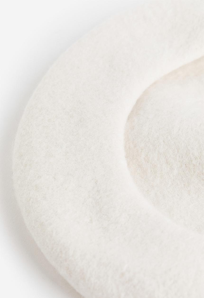H&M - Wool beret - white