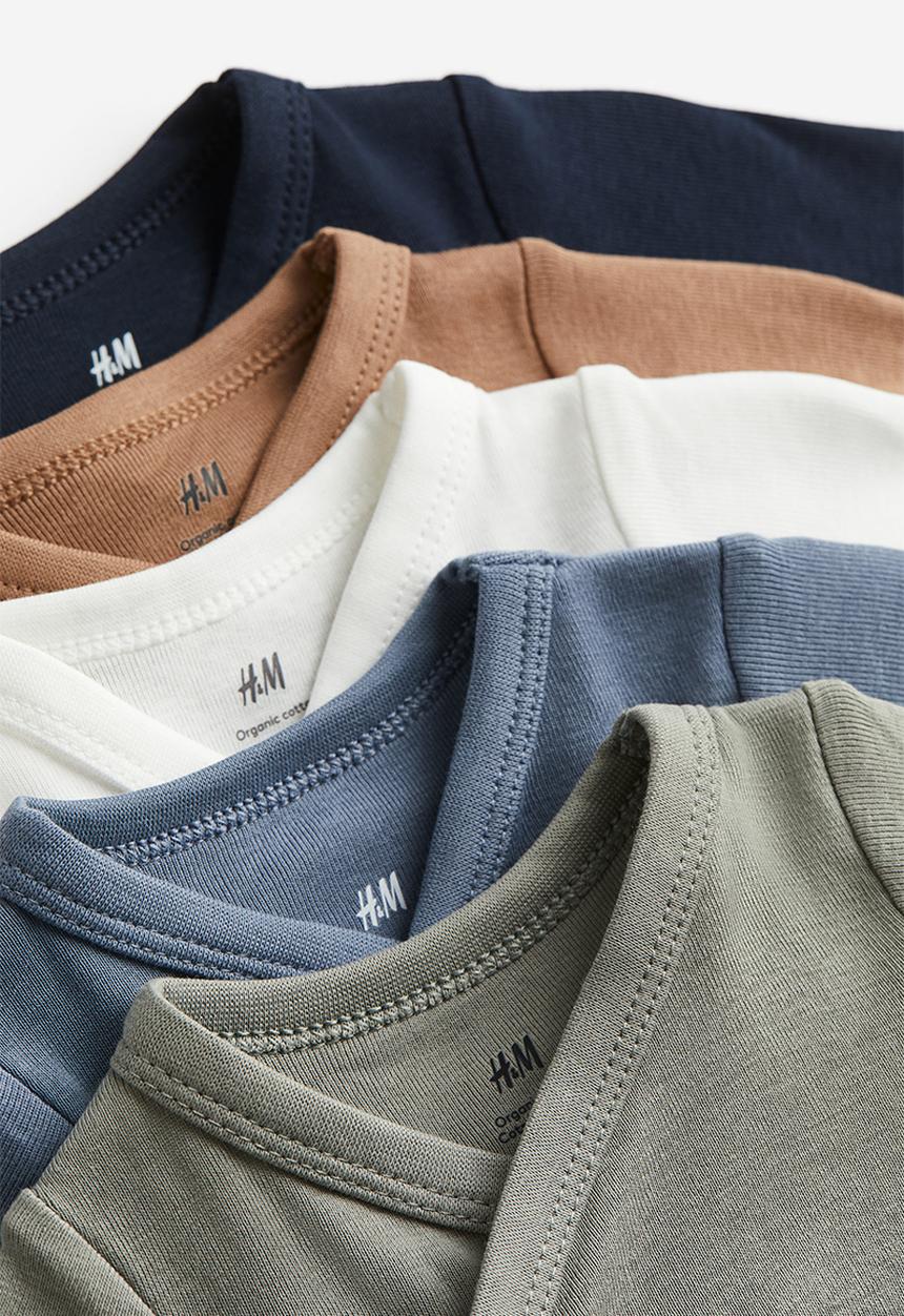 H&M - 5-pack wrapover bodysuits - multi 