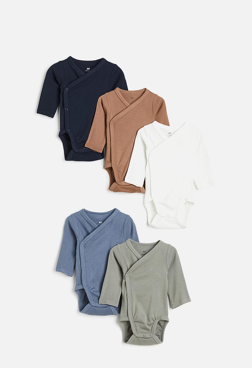H&M - 5-pack wrapover bodysuits - multi 