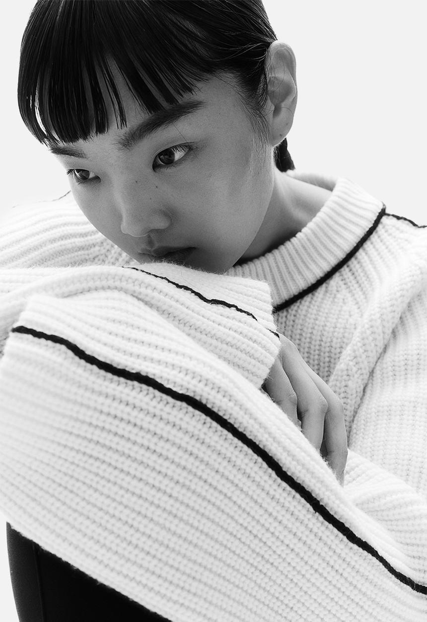 H&M - Wool-blend jumper - cream & black