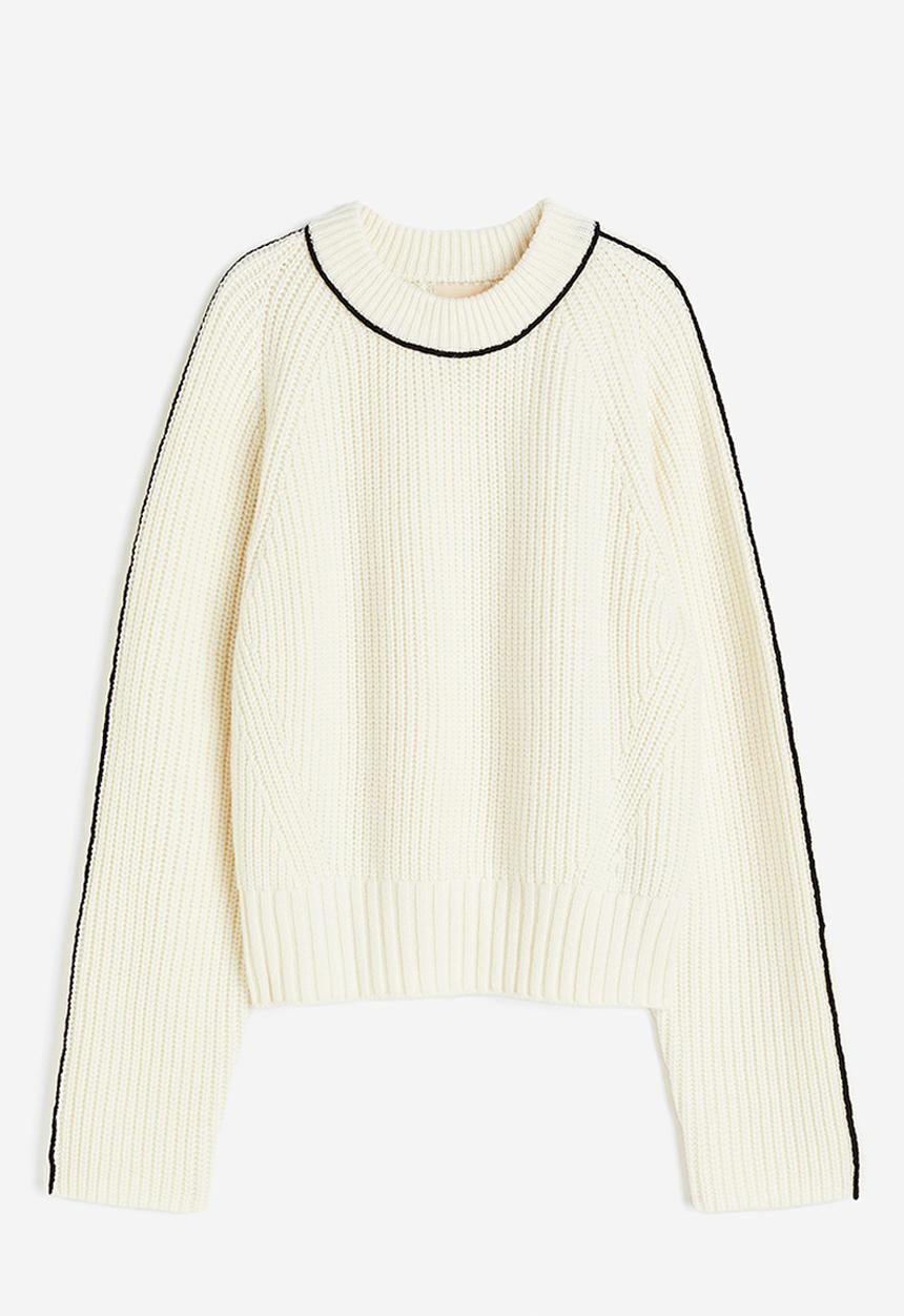 H&M - Wool-blend jumper - cream & black