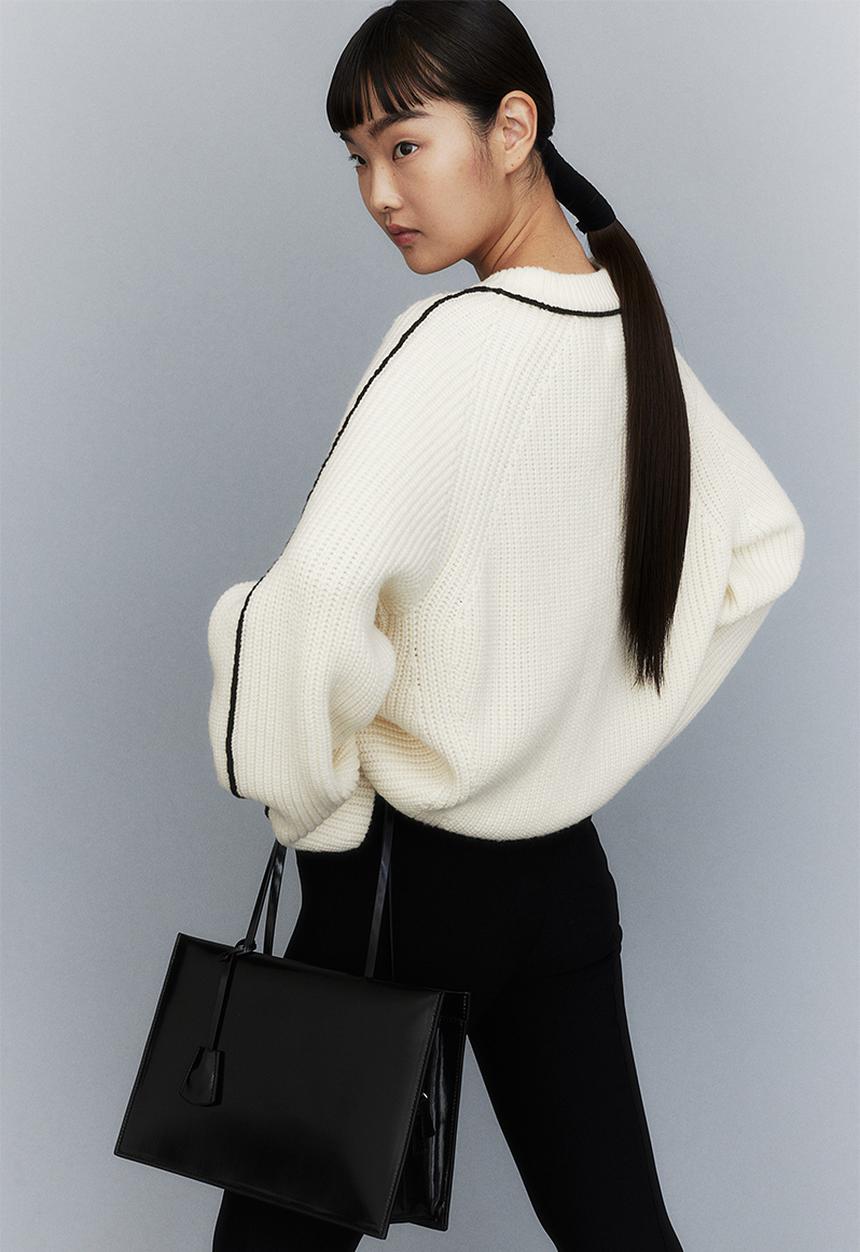 H&M - Wool-blend jumper - cream & black