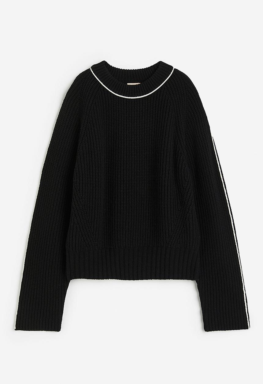 H&M - Wool-blend jumper - black