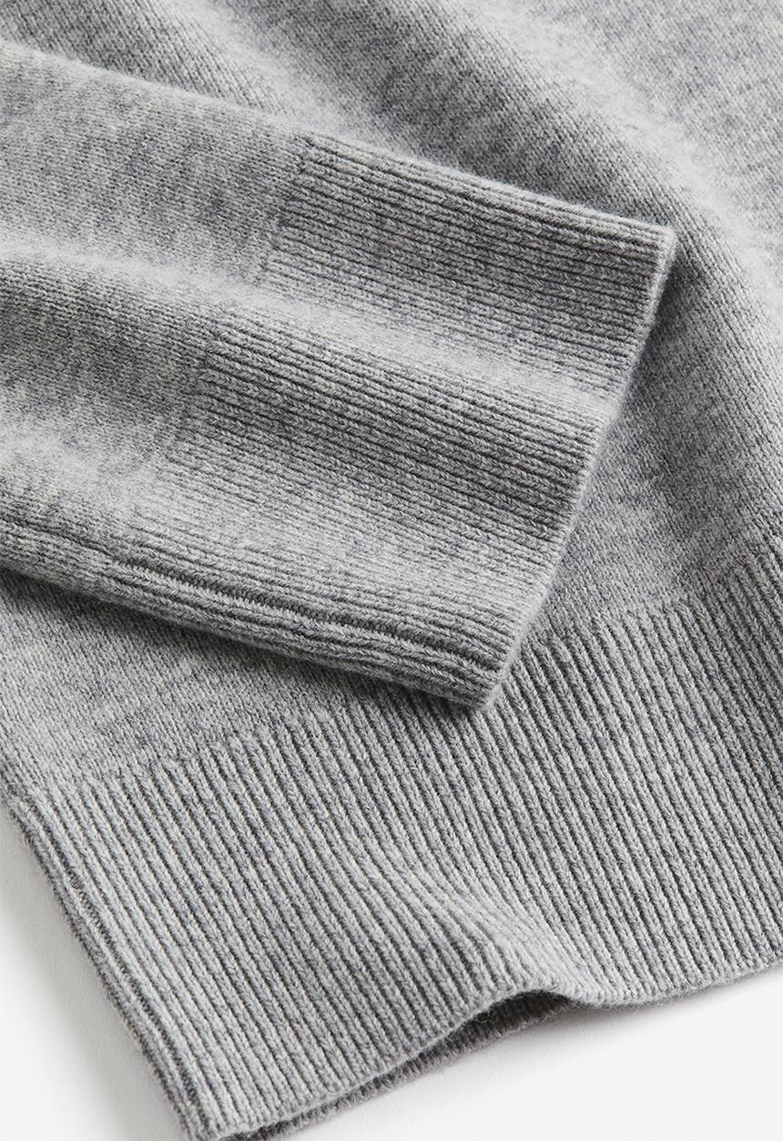 H&M - Wool-blend turtleneck jumper - grey marl