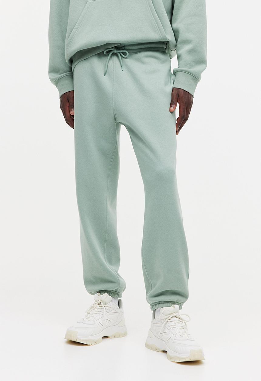 H&M - Relaxed fit sweatpants - light khaki green