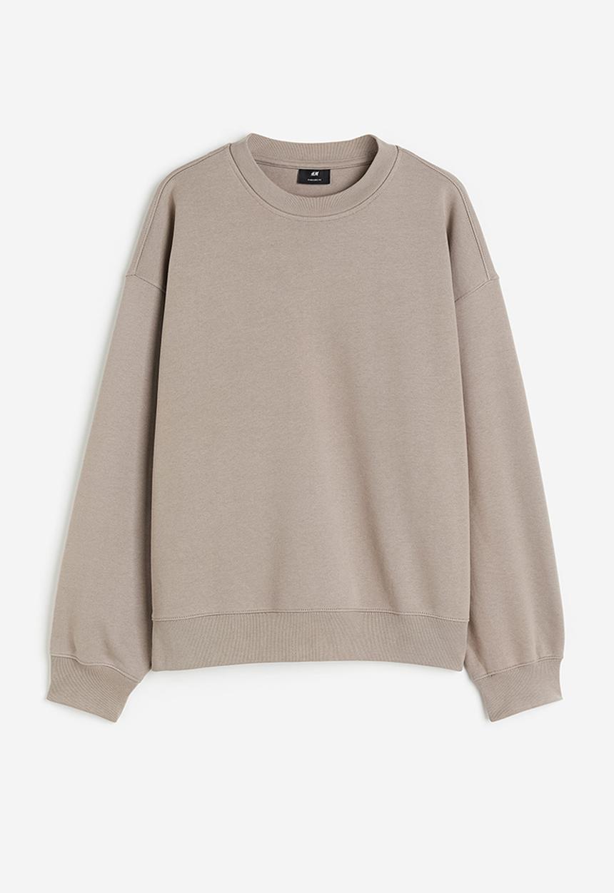 H&M - Oversized fit cotton sweatshirt - greige
