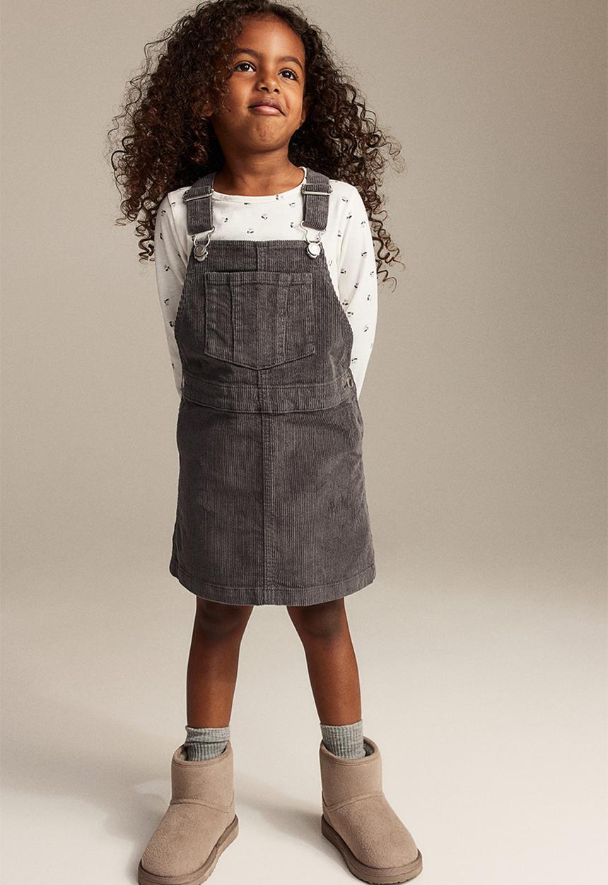 H&M - 2-piece cotton set - grey & white