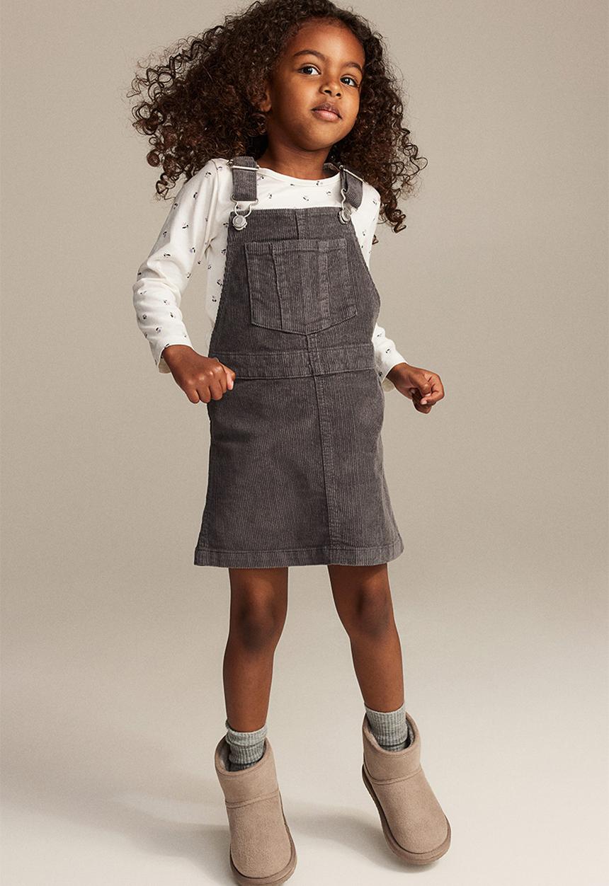 H&M - 2-piece cotton set - grey & white
