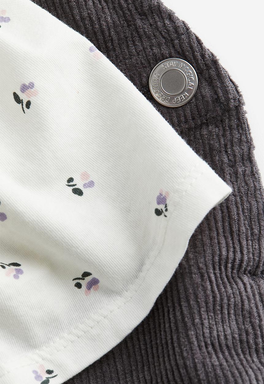 H&M - 2-piece cotton set - grey & white