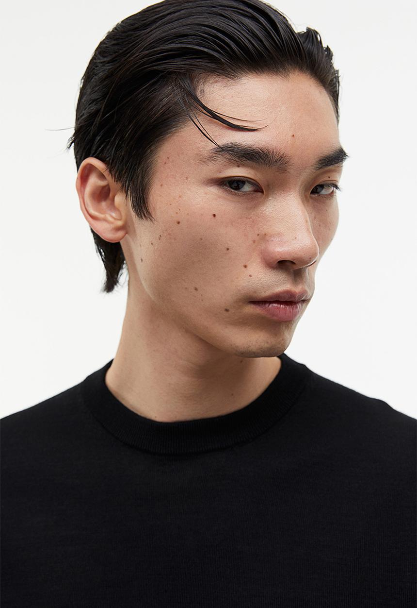 H&M - Regular fit wool-blend jumper - black