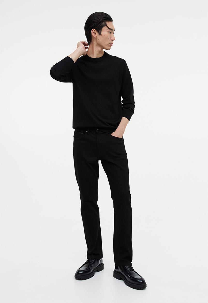 H&M - Regular fit wool-blend jumper - black