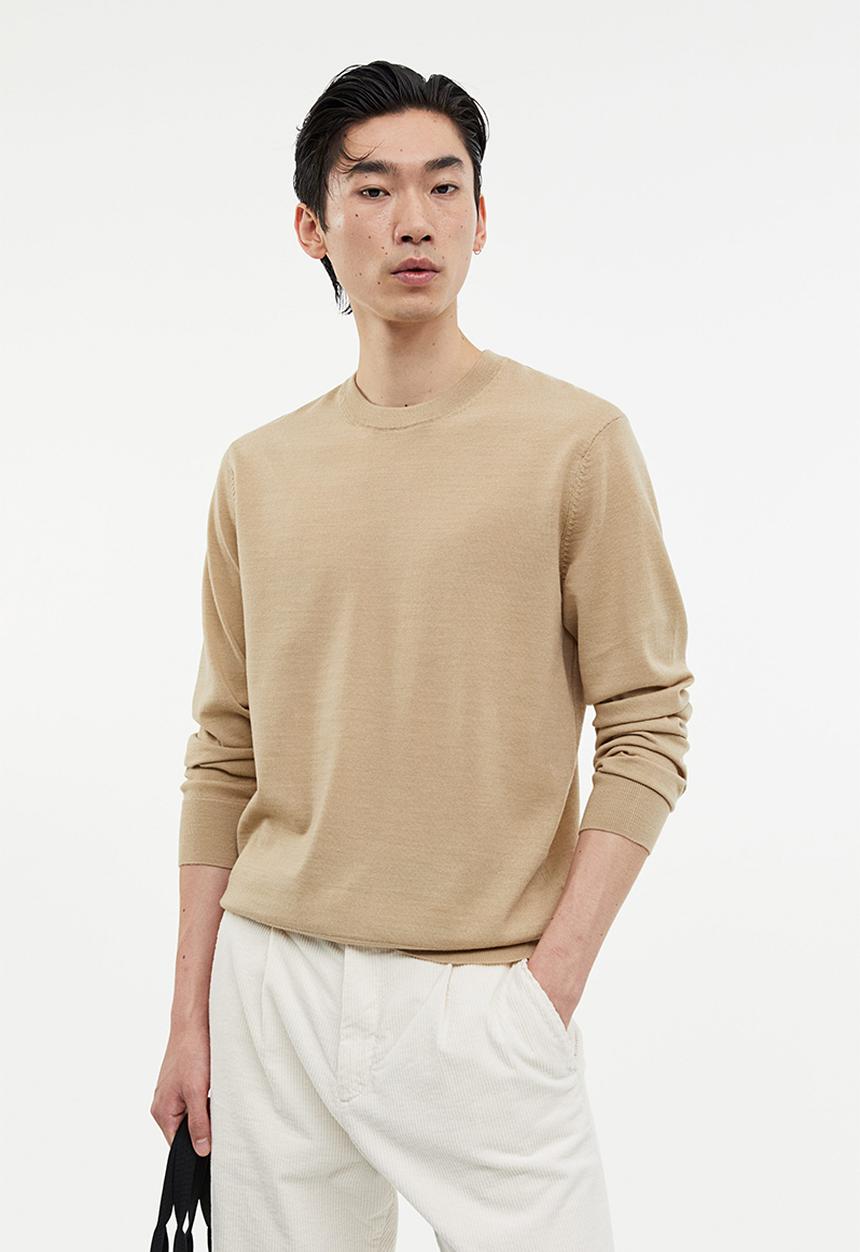 H&M - Regular fit wool-blend jumper - beige