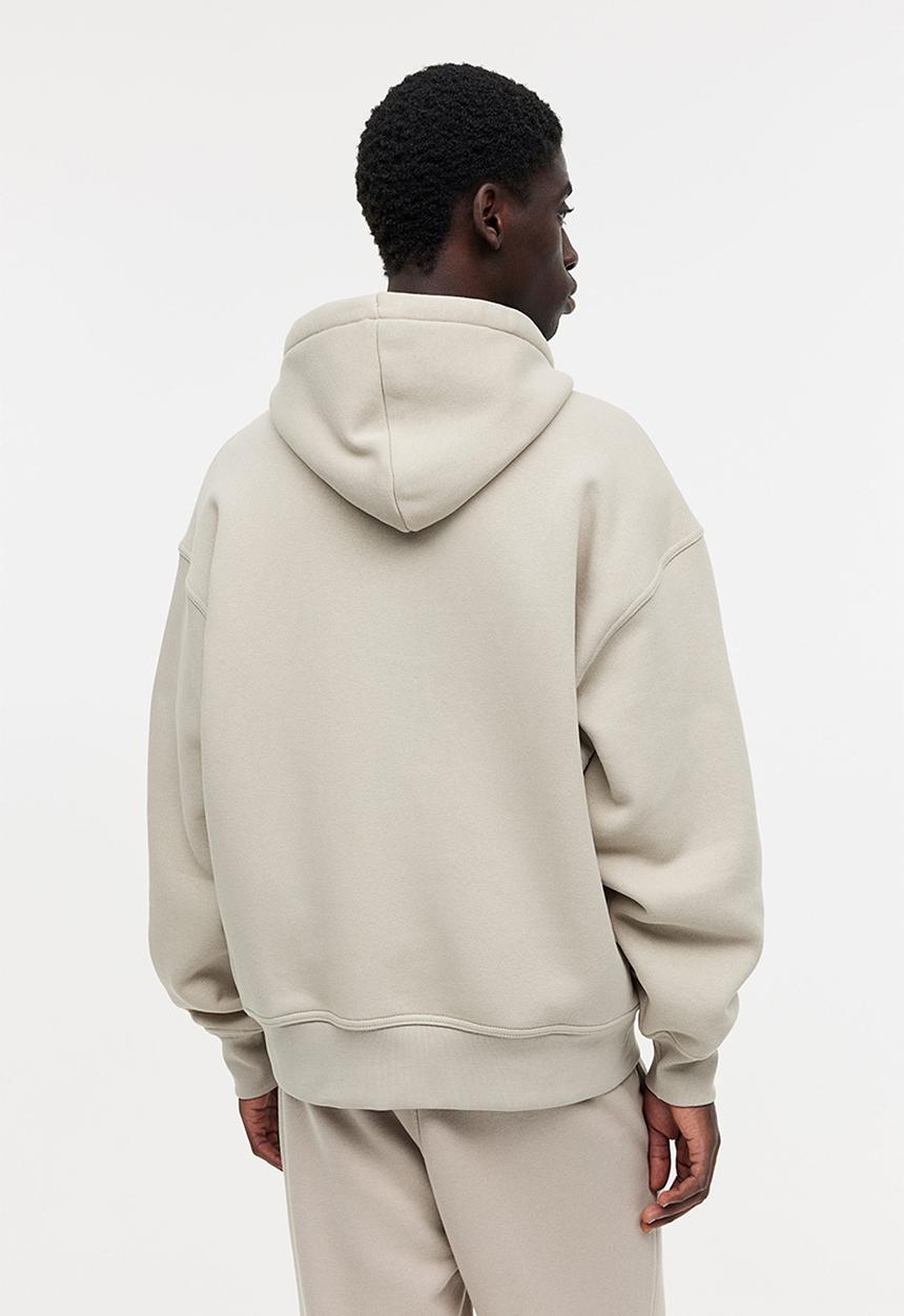 H&M - Oversized fit zip-through hoodie - beige