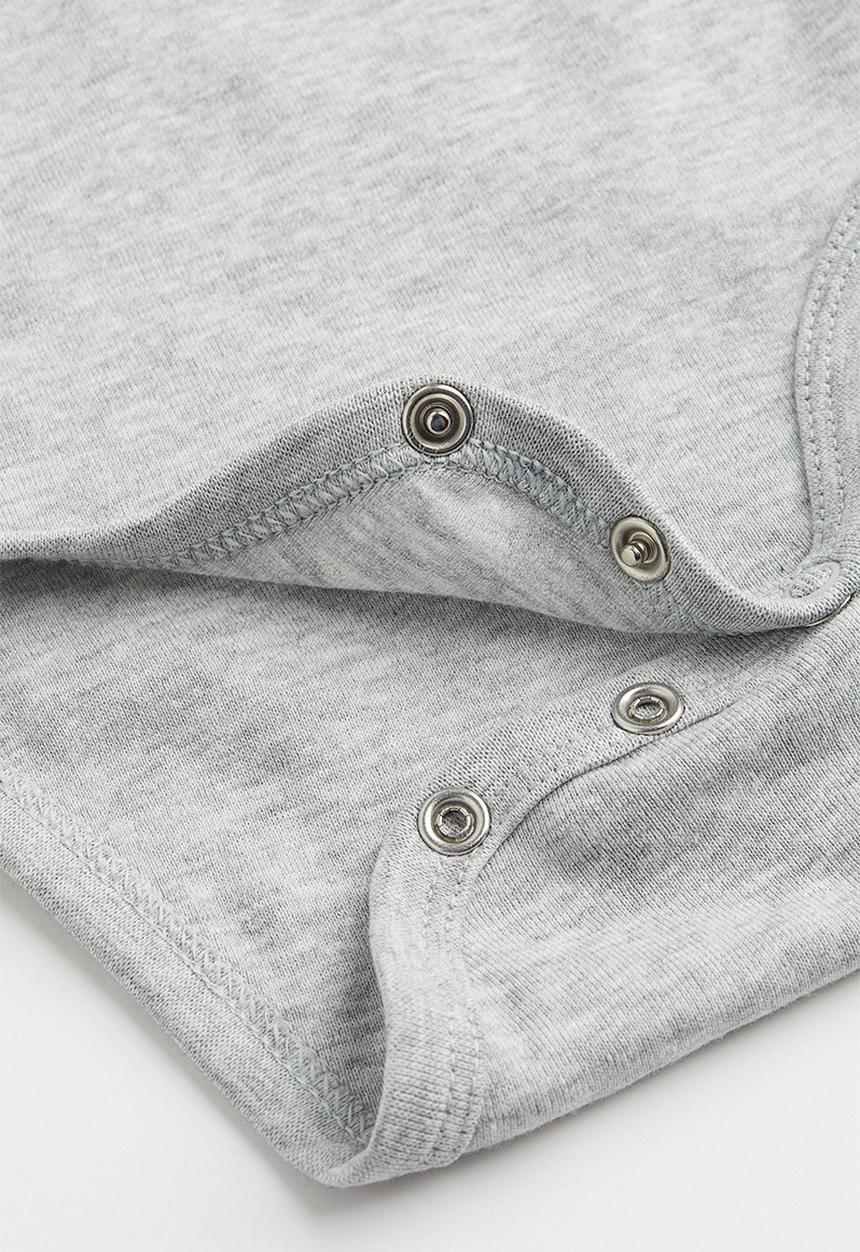 H&M - 5-pack cotton bodysuits - blue,grey,white