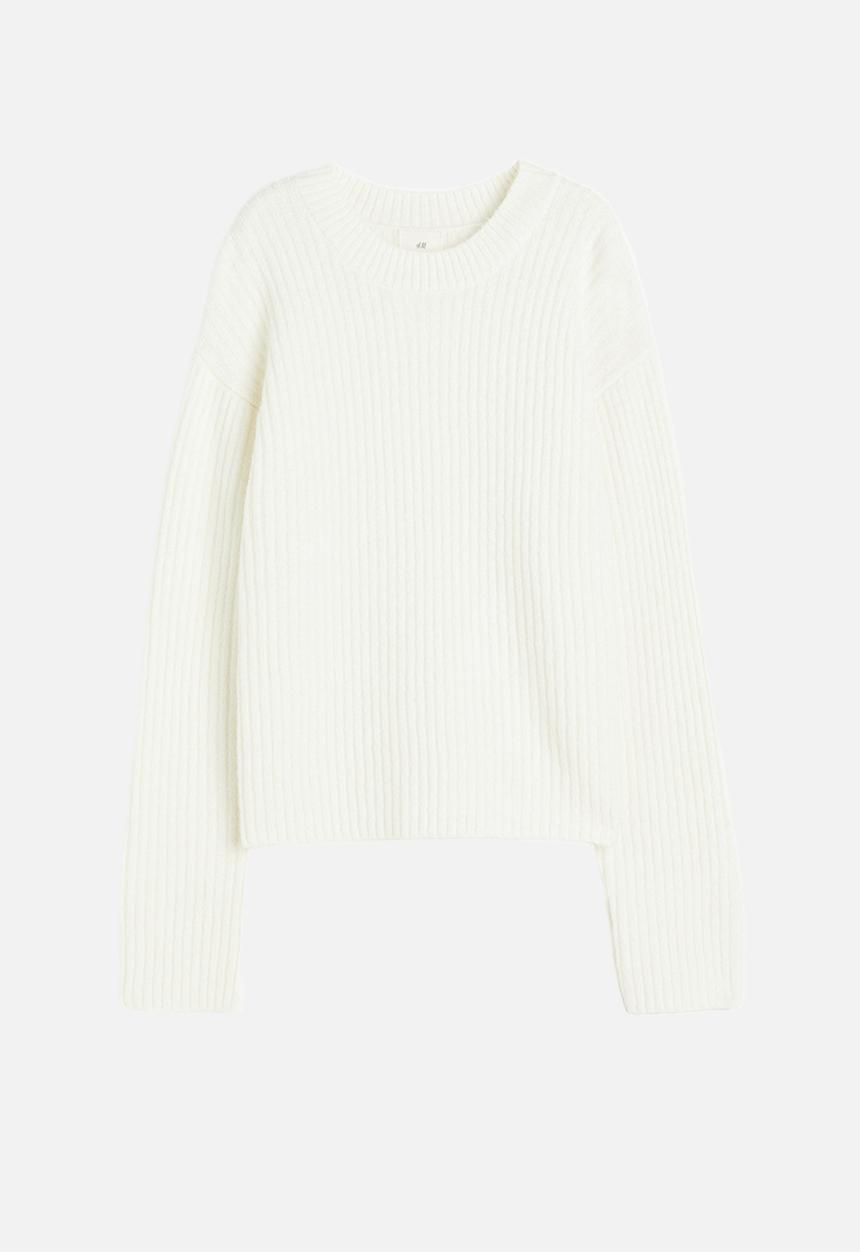 H&M - Rib-knit jumper - white