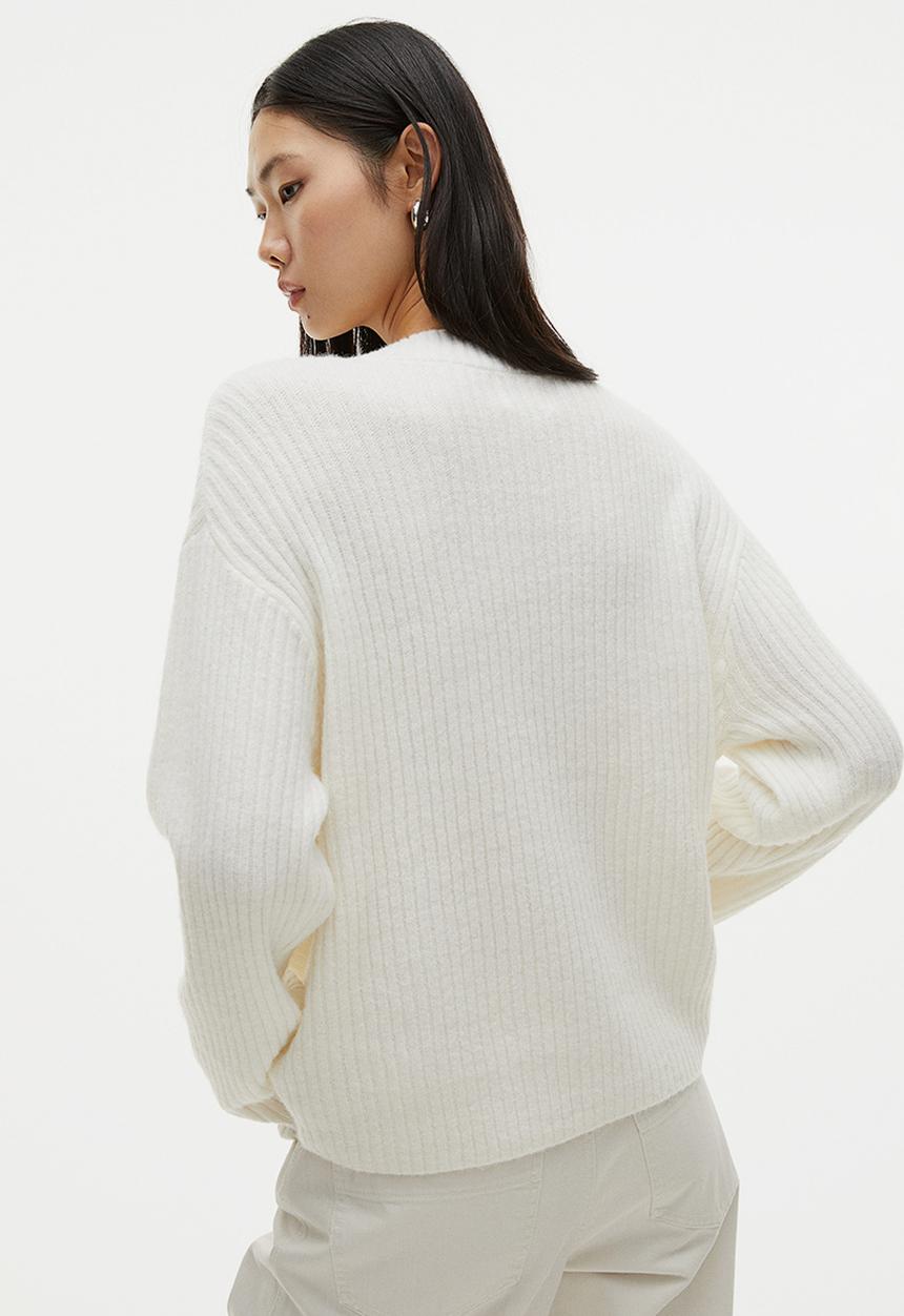 H&M - Rib-knit jumper - white