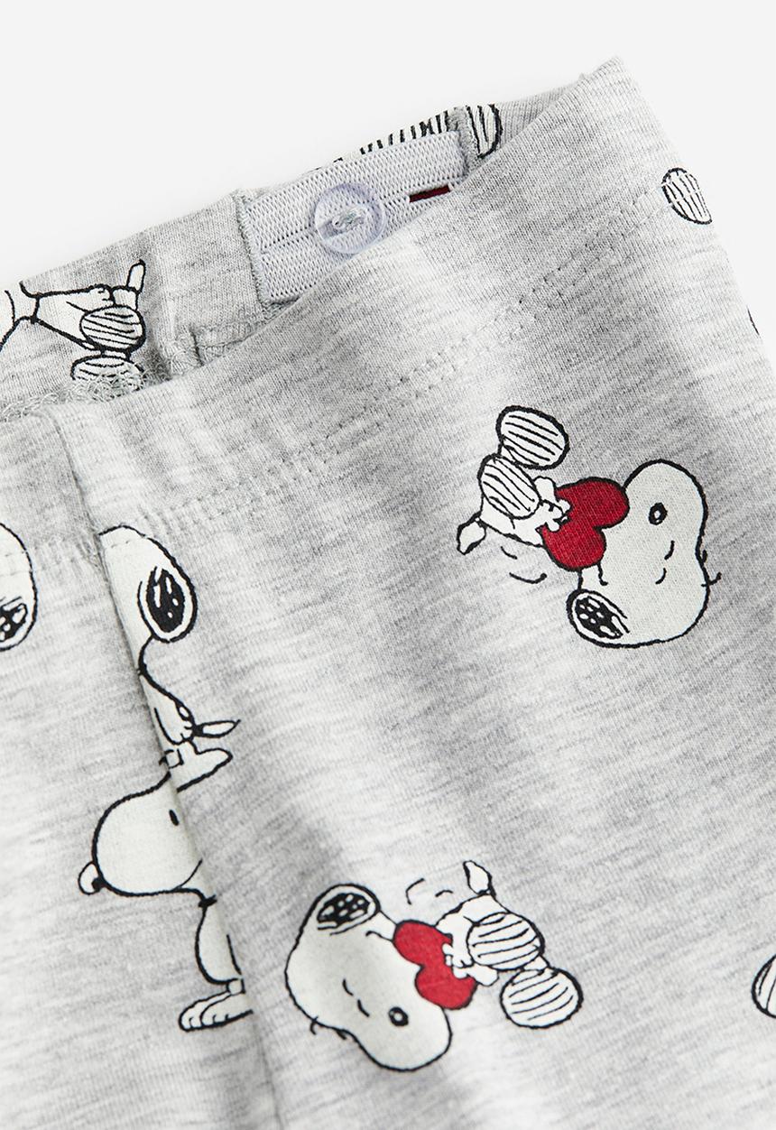 H&M - 2-piece printed cotton set - grey