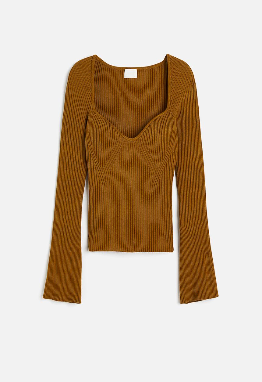 H&M - Rib-knit jumper - ochre