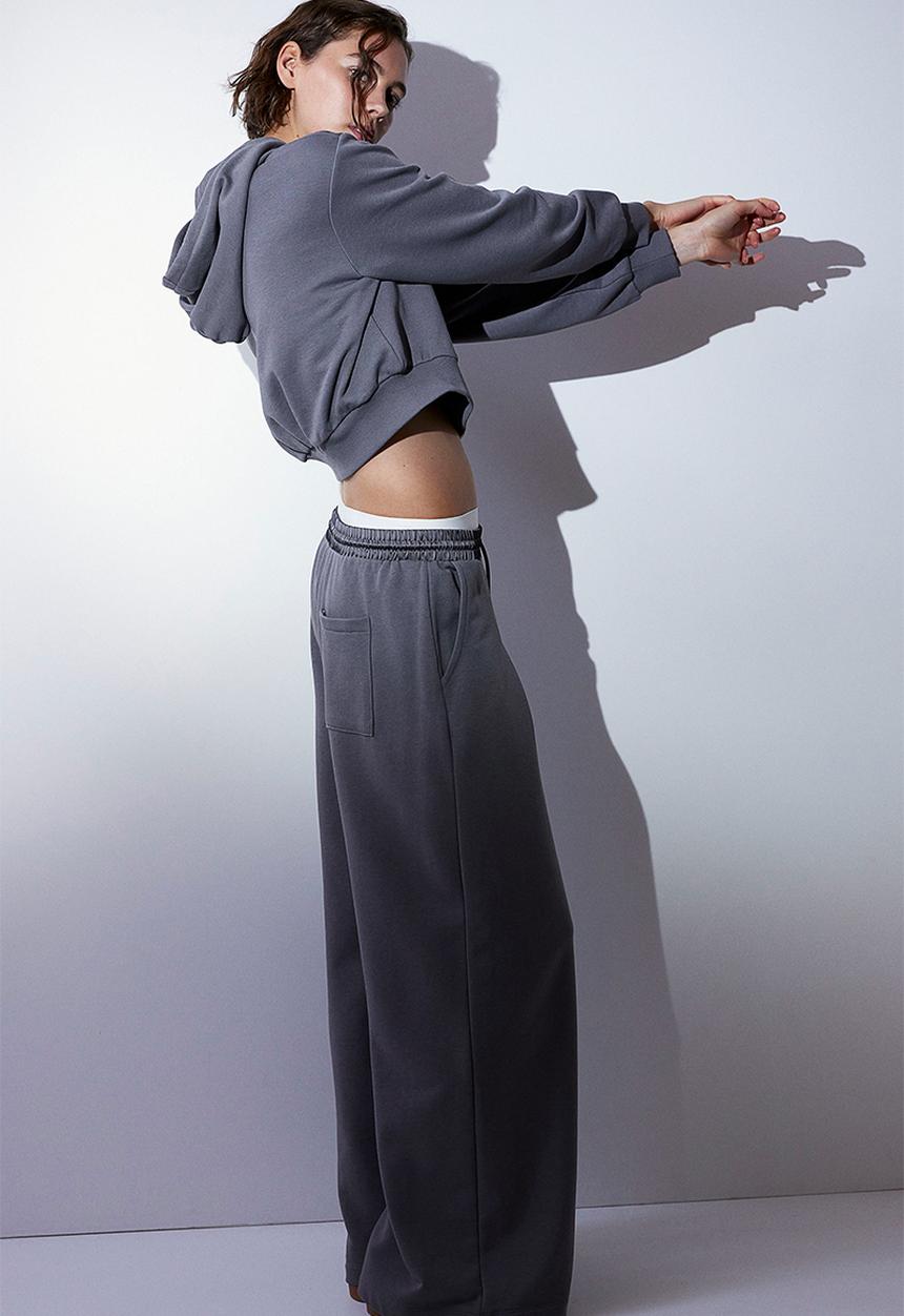H&M - Pleat-detail joggers - dark grey