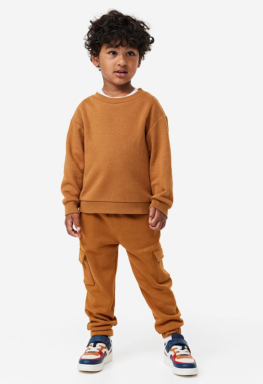 H&M - 2-pack joggers - black,brown
