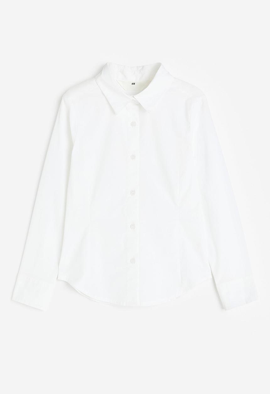 H&M - Long-sleeved shirt - white