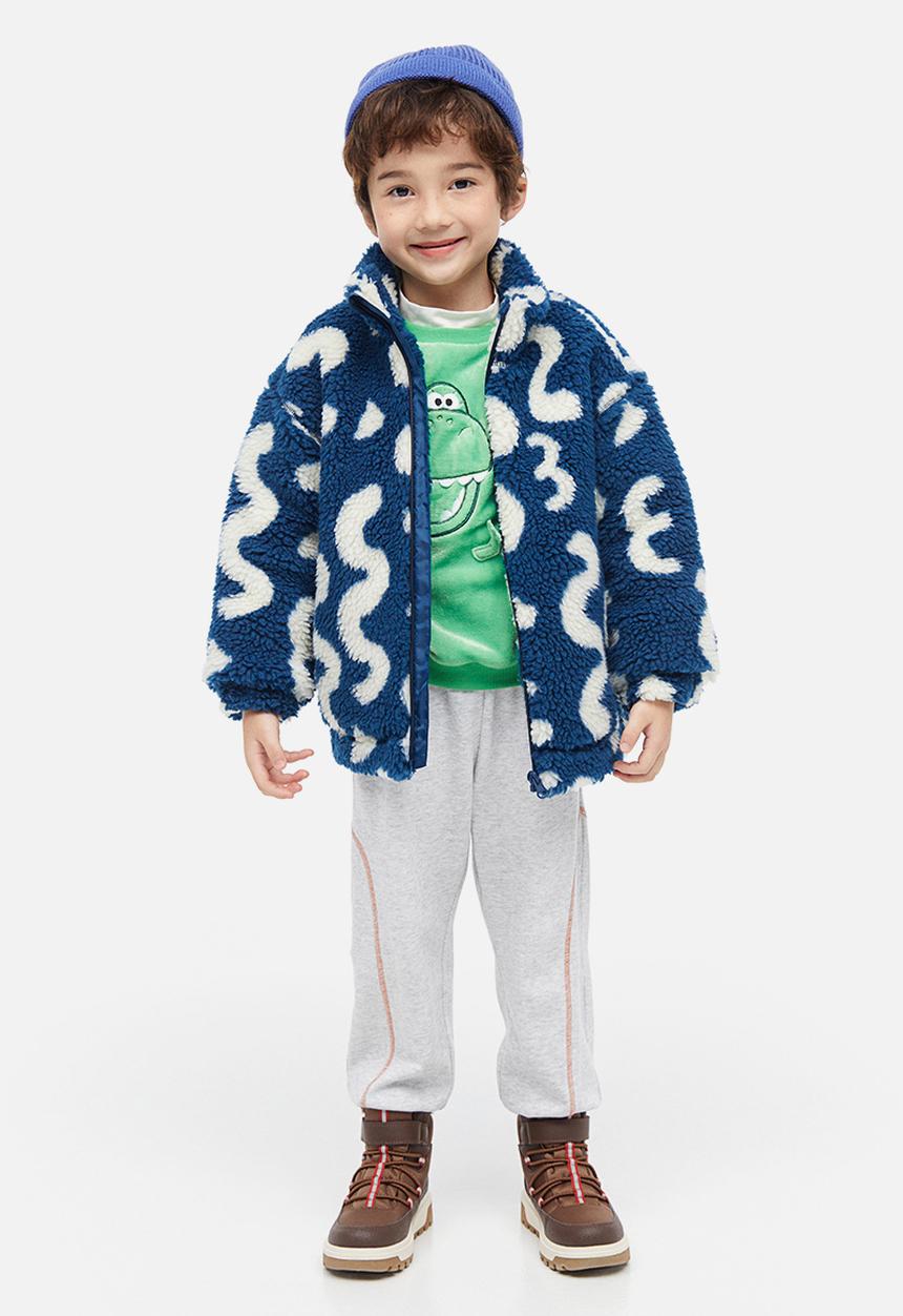 H&M - Teddy jacket - blue,multi