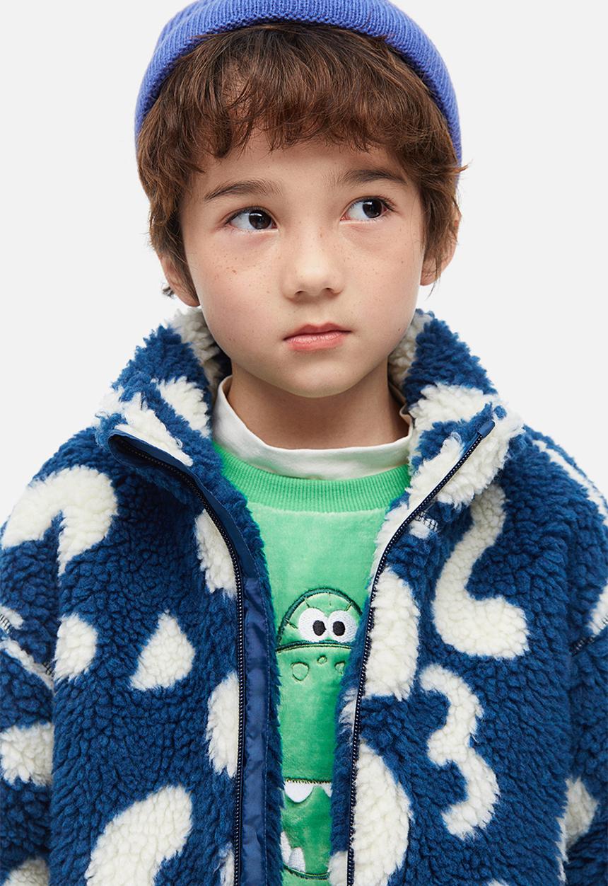 H&M - Teddy jacket - blue,multi