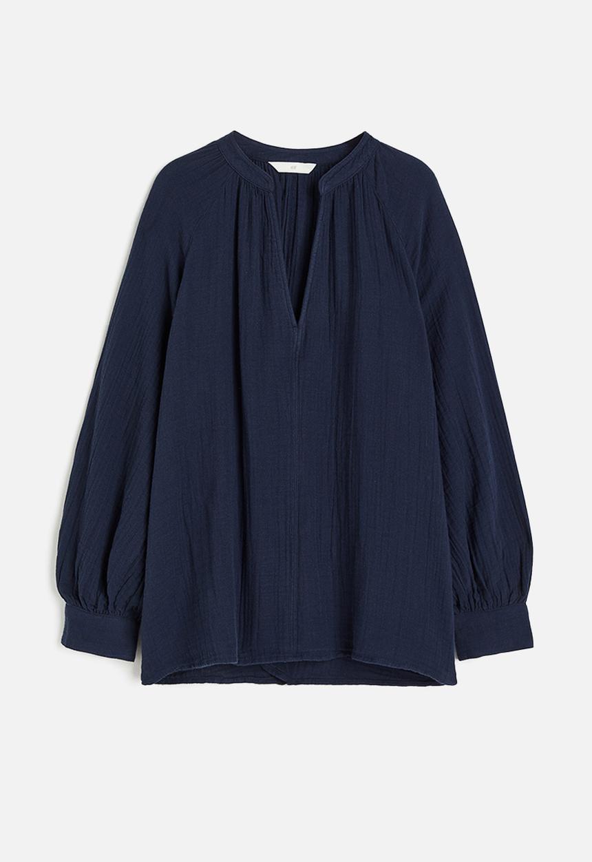 H&M - Double-weave blouse - blue