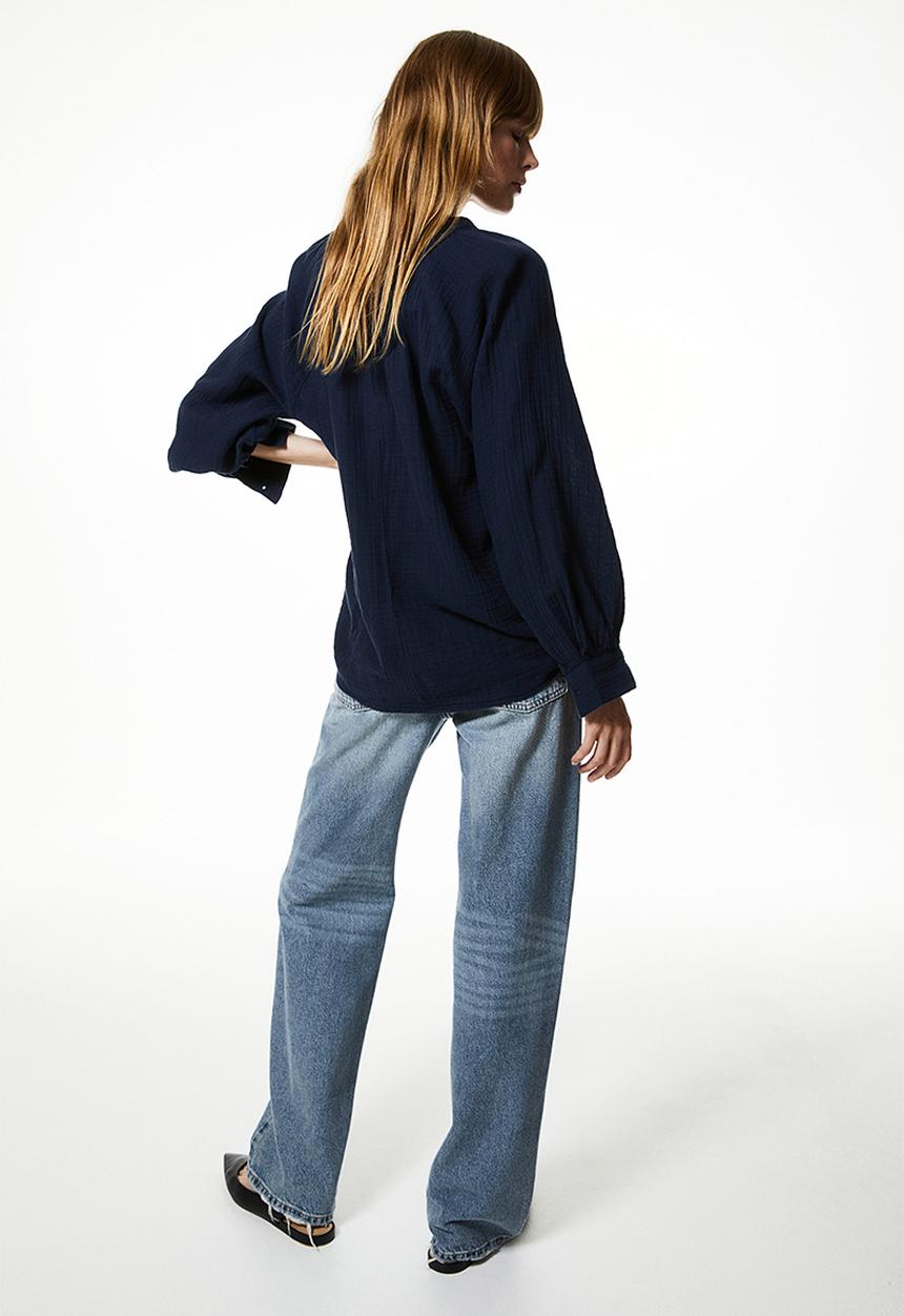 H&M - Double-weave blouse - blue