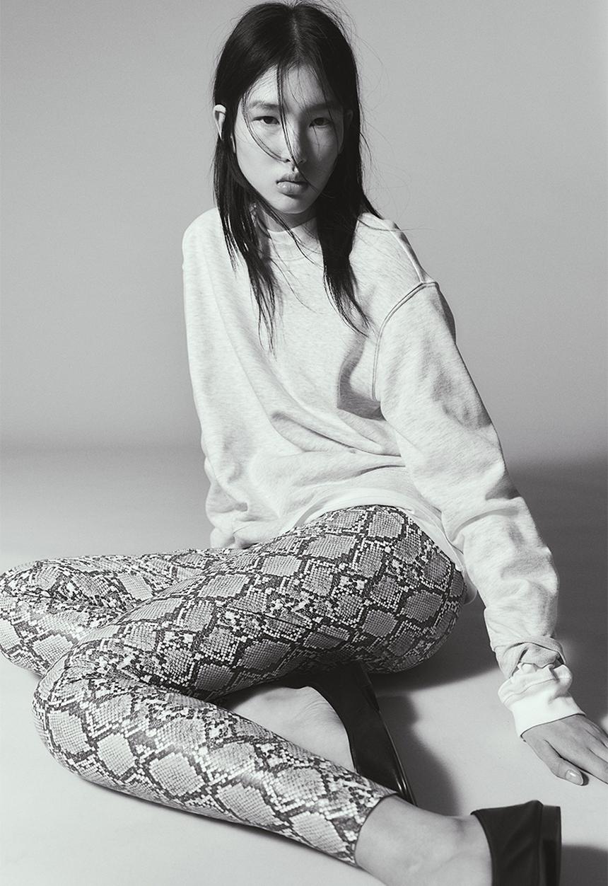 H&M - Crocodile-patterned leggings - white,multi,grey