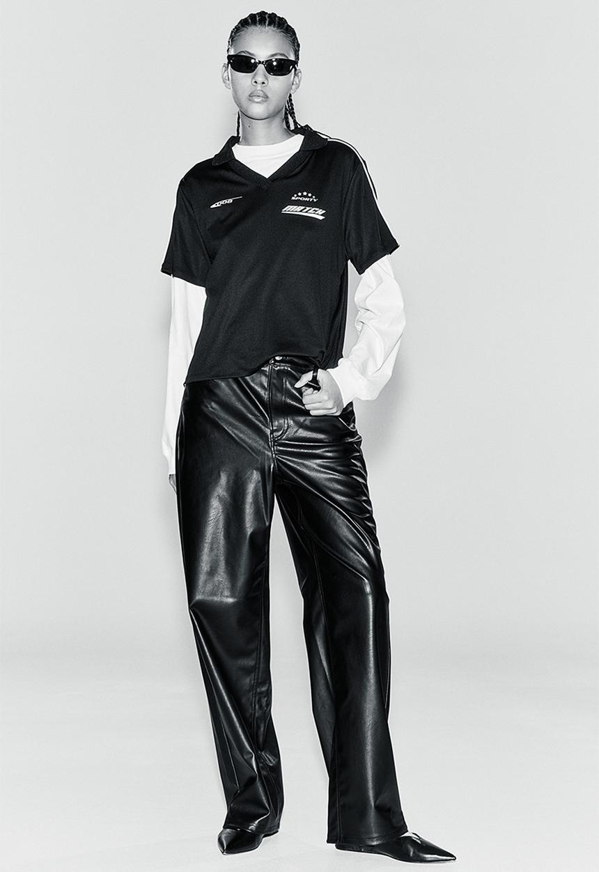 H&M - 90s baggy high jeans - black